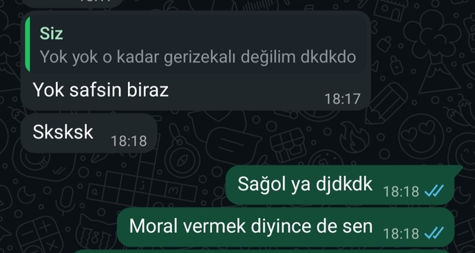 Ben bir şey demek istemiyorum kfkfkf