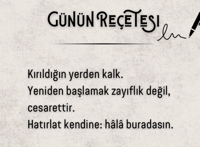 Kırıldığın yerden kalkıp yeniden başlayabilir misin?