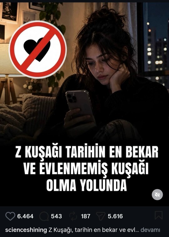 Z kuşağı tarihin en bekar evlenmemiş kuşağı olma yolundaymıs siz ne düşünüyorsunuz?