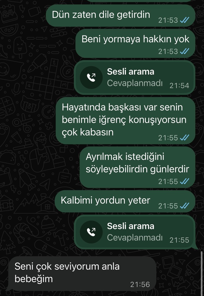 Sizce bu konuştukları ayrılma sebebi mi?