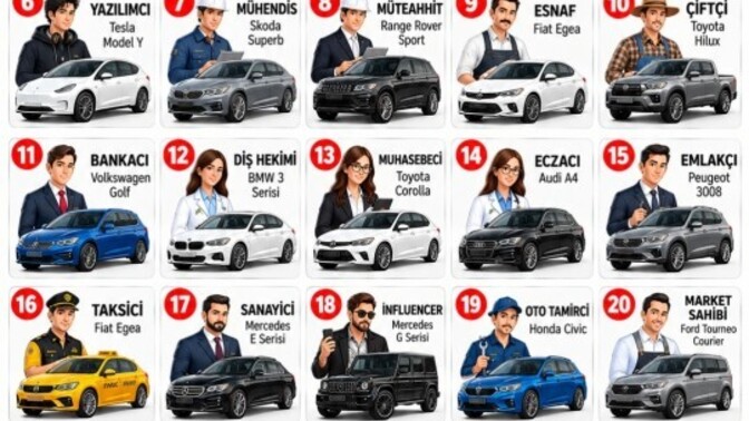 Sizin arabanız ne, hangi marka model araba kullanıyorsunuz?