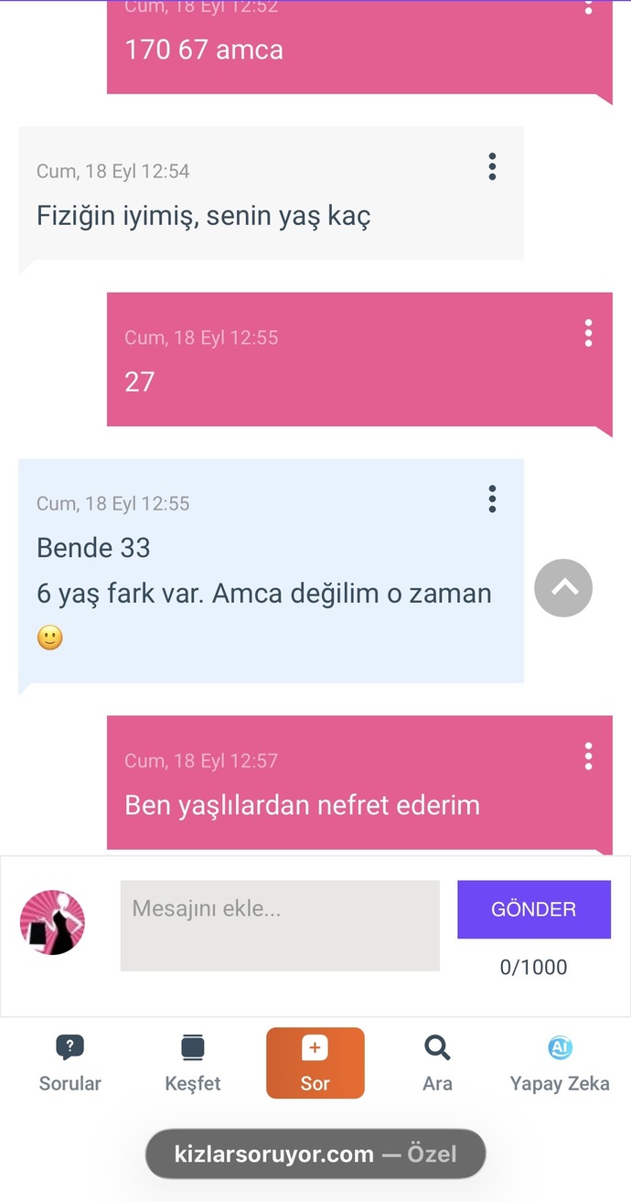 Yaşça büyük erkek nefretiniz ne seviyede?