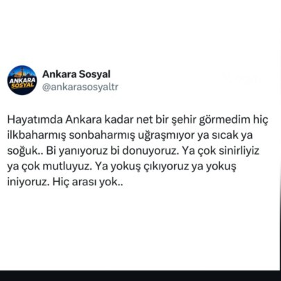 Ankara kadar net ve keskin bir şehir var mı, sizce hangisi?