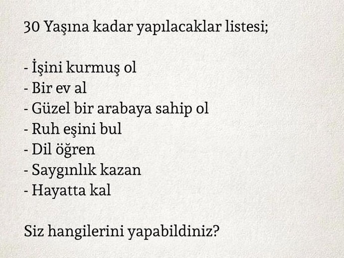 Hangilerini yapabildiniz?