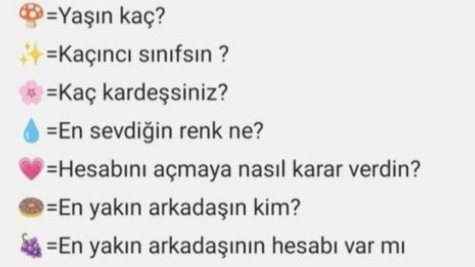 Hadi bana soru sorunuz 😂?