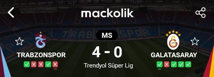 Trabzonspor 4-0 Galatasaray.. Ne düşünüyorsunuz?