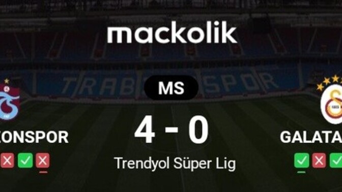 Trabzonspor 4-0 Galatasaray.. Ne düşünüyorsunuz?