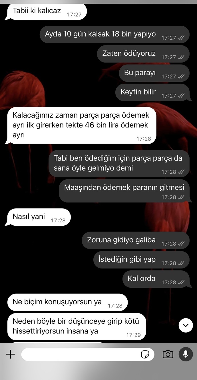Erkek arkadaşım kira yerine otel istiyor, tüm masraf bana kalınca haksız mıyım?