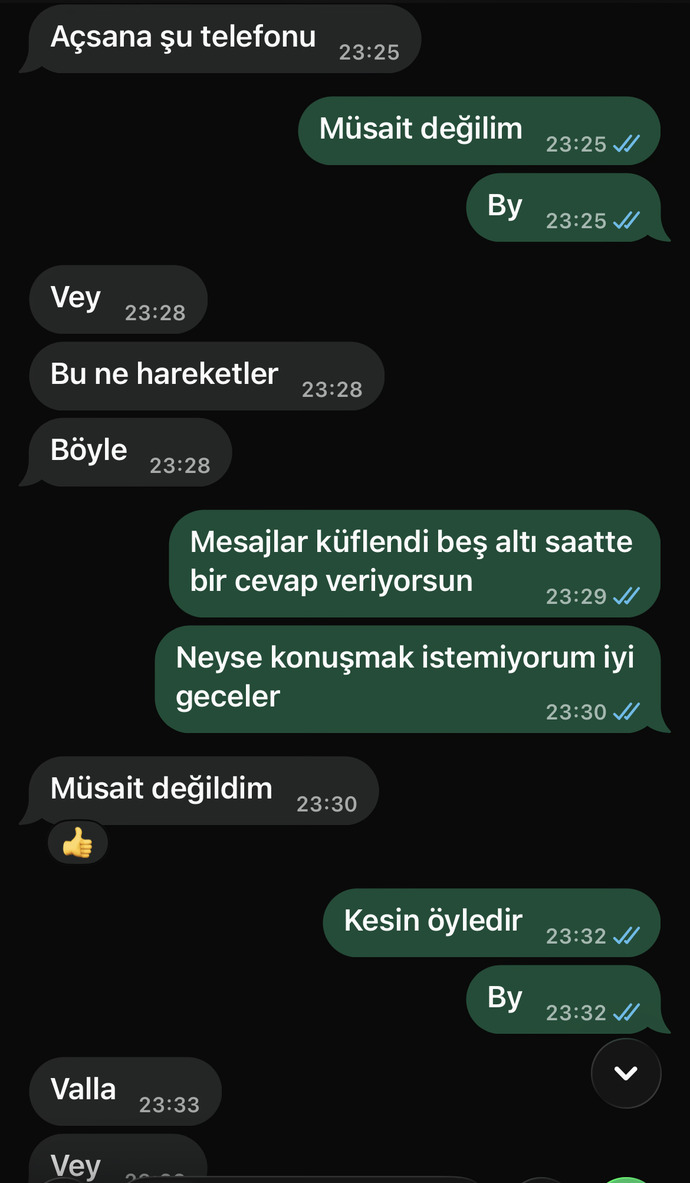 Sevgilim mesajlara 5-6 saat geç cevap verince numarasını silmem sizce aşırı tepki mi?