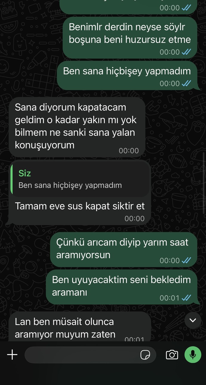 Sevgilim tartışmaya yer mi arıyor anlamıyorum?