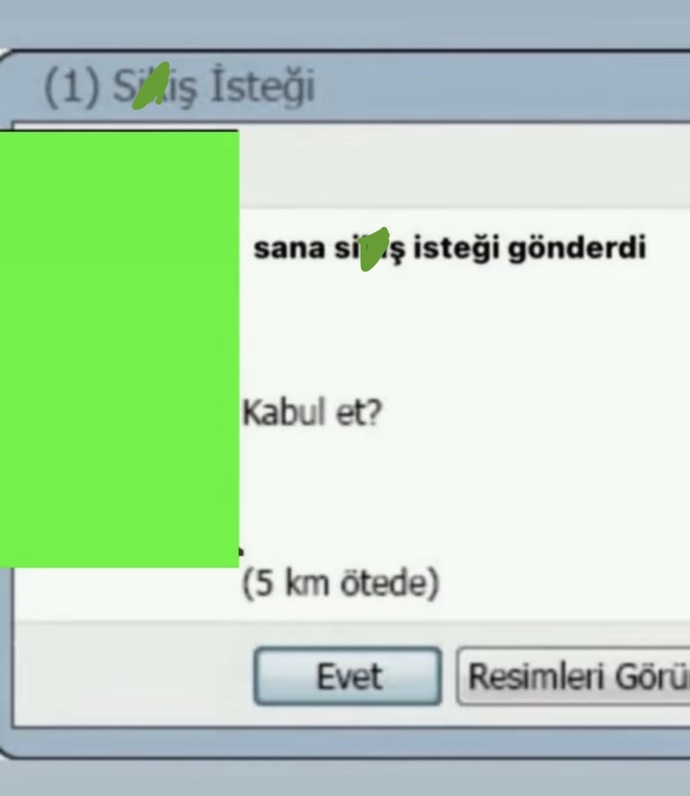 Görseldeki alanda kimin fotoğrafı olsa anında kabul edersiniz isteği?
