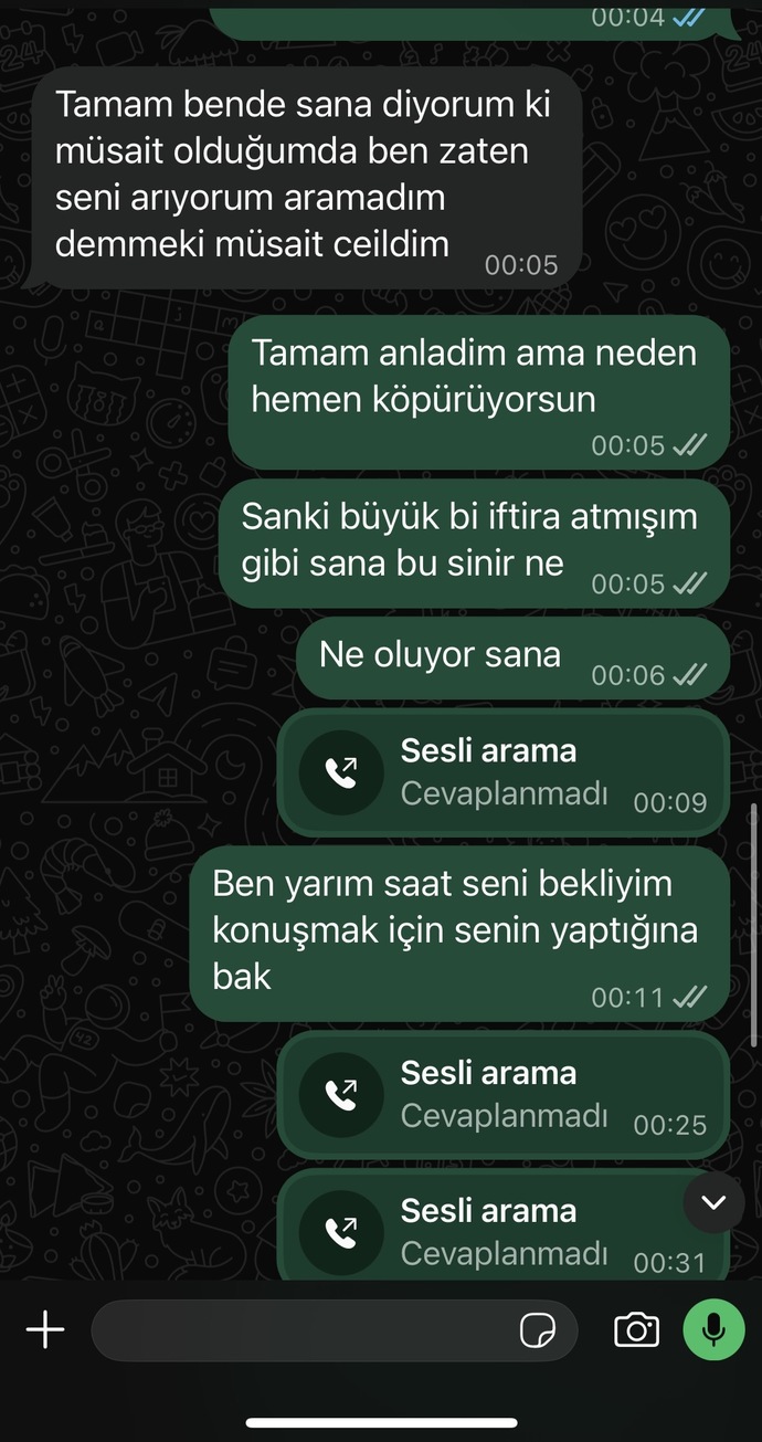 Mesajlarıma bakmıyor napıcam?
