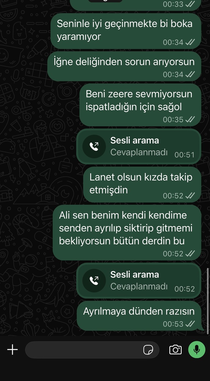 Mesajlarıma bakmıyor napıcam?