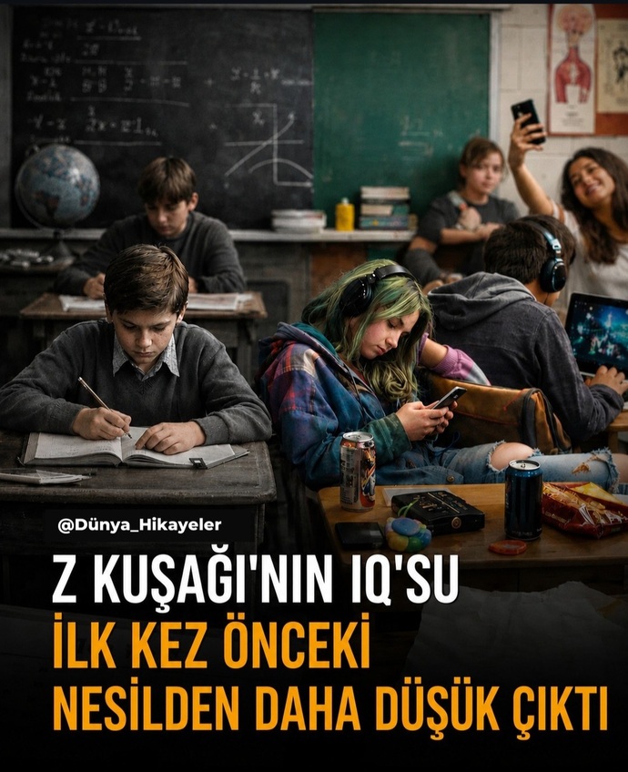 Z kuşağının zeka seviyesi ilk defa bir önceki nesilden daha düşük çıktı 🧠 Şaşırdık mı yoksa bunu zaten bekliyor muyduk?