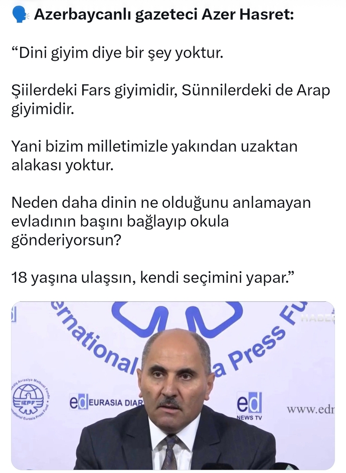 Azerbaycanda okullarda başörtüsü yasaklandı! Ne düşünüyorsunuz?