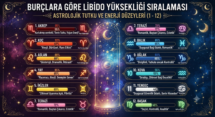 Burcuna göre libido yüksekliğin % de kaç?