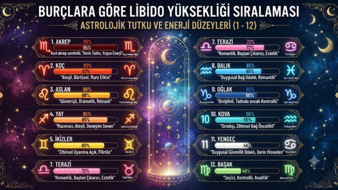 Burcuna göre libido yüksekliğin % de kaç?
