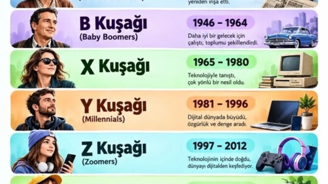 Siz hangi kuşaktansınız: X, Y, Z veya Alfa kuşağı mı?