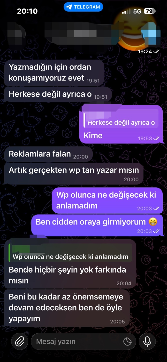 Buradan muhabbeti nasıl çevirebilirim?