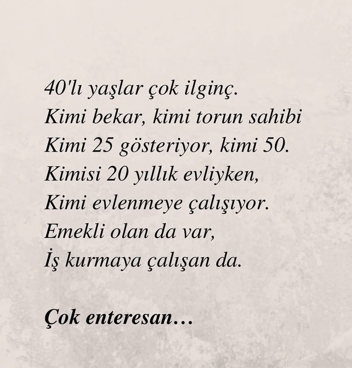 Sorum 40 yaş ve üstüne: hayatınızın hangi evresindesiniz?