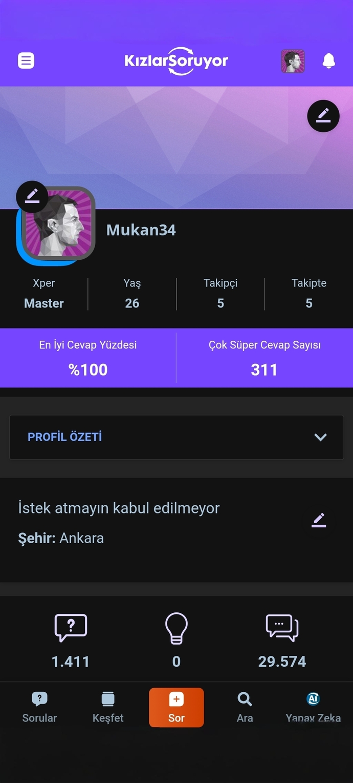 İstek atmadan önce profile bakıyormusunuz?