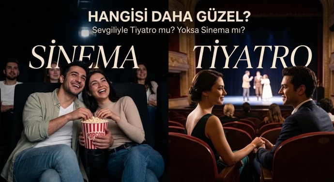 Sevgiliyle romantik bir buluşma için tiyatro mu, sinema mı daha romantik?