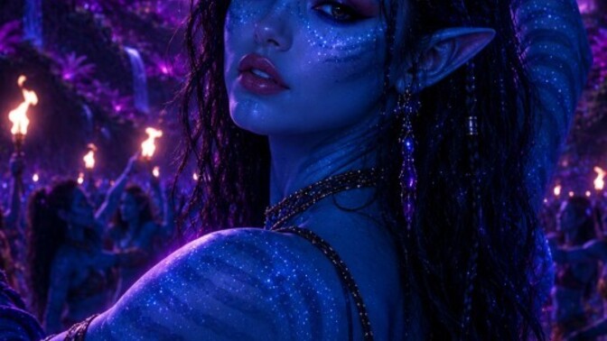 Pandora evrenine ışınlanıyorum! Sizce Avatar makyajı yapsam mı?