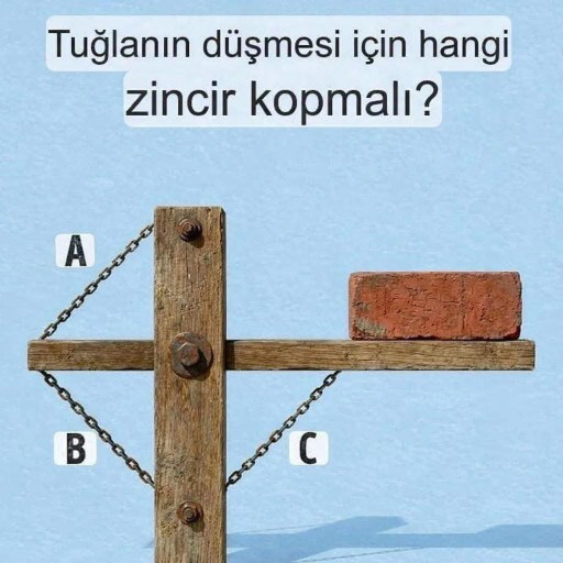 Bu soru kafamı çok karıştırdı, sizce hangi zincir kopmalı?