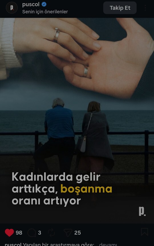 Kadınların gelir durumu arttıkça boşanma oranı artıyormus sizce neden?
