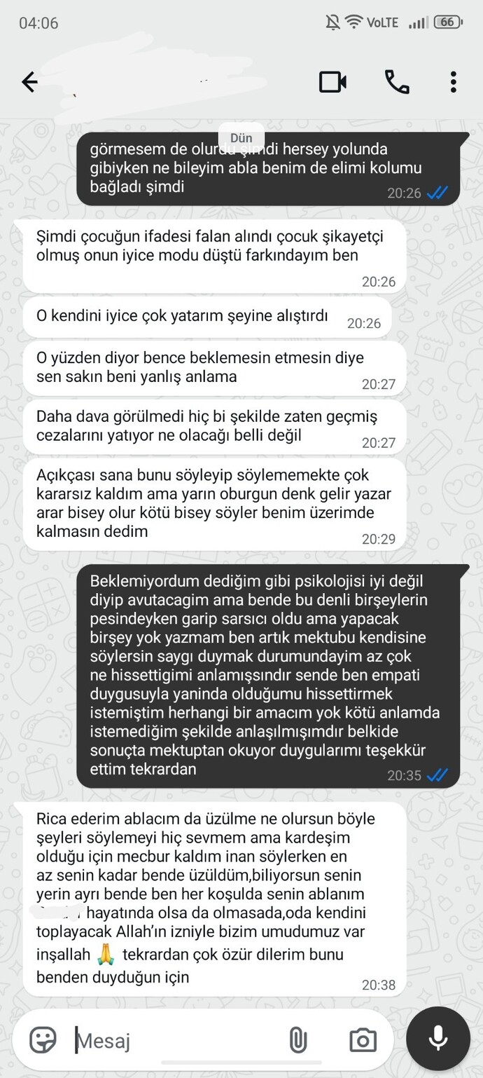 Cezaevindeki sevgilimin ablası ile geçen konuşma ne yapmalı?