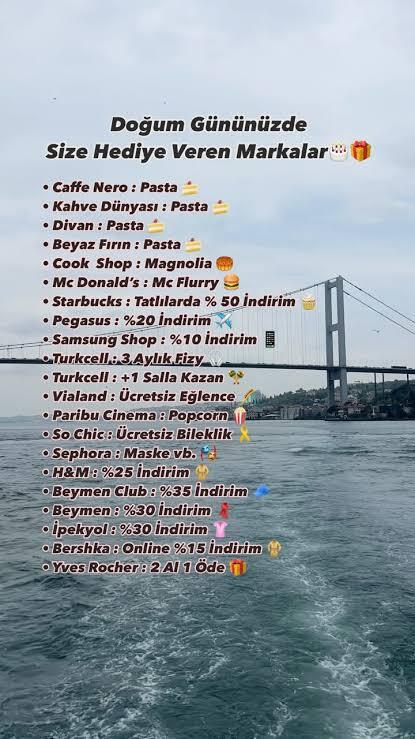 Doğum gününde indirim veren markalar hangileri?