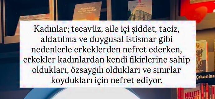 Karşı cinsten nefret etmenizin asıl nedeni ne?