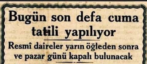 Hafta Tatili Sizce Hangi Gün Olmalı?