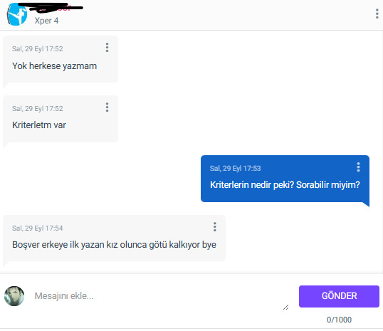 Önce sevgilin var mı diye sorması gerekmezmiydi? Hem flörtleştiğimiz fikrini nereden aldı acaba?