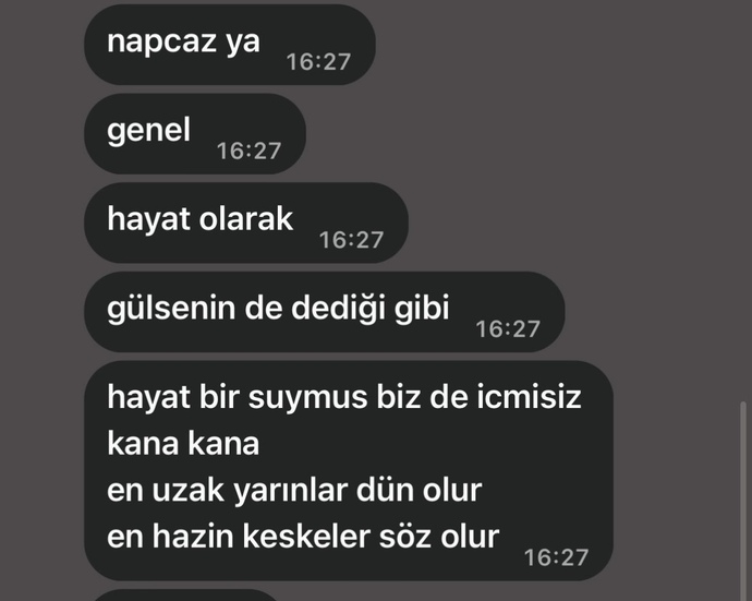 Gercekten bu hayatla ne yapanzi arkadaslar?