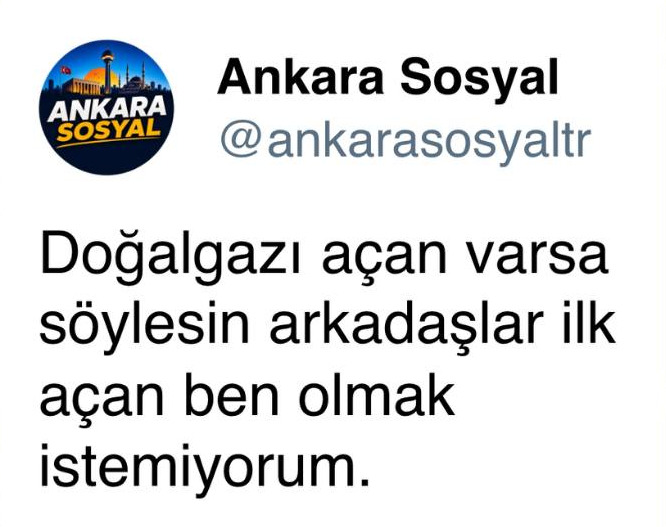 Doğalgazı açtınız mı?