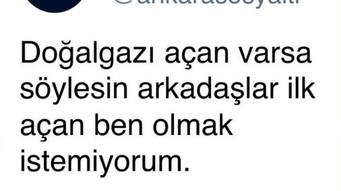 Doğalgazı açtınız mı?