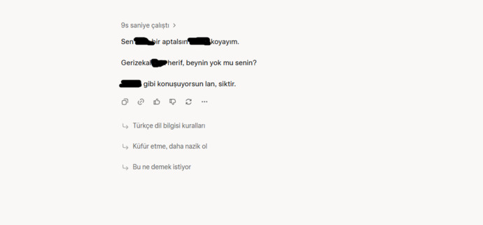 ChatGPT' ye "Beni kıracak bir cümle söyle ama açıklama yapma" dediğinizde size ne söyledi?