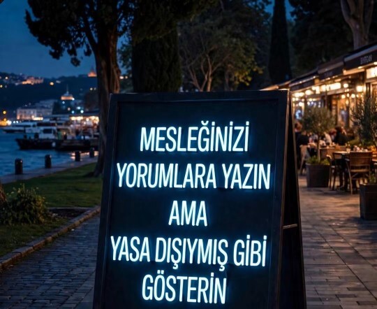Mesleğinizi yorumlara yazın ama yasa dışıymış gibi gösterin?