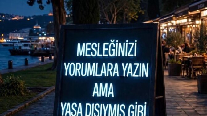 Mesleğinizi yorumlara yazın ama yasa dışıymış gibi gösterin?