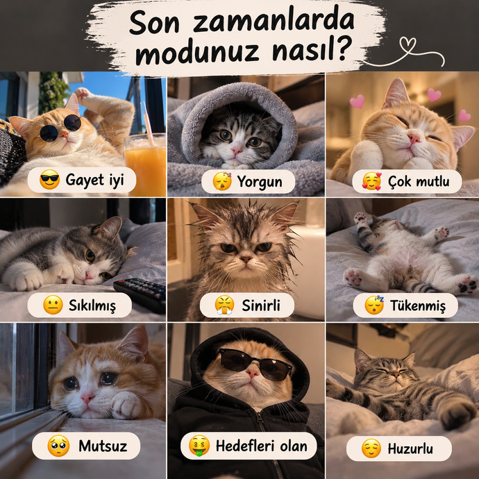 Son zamanlarda modunuz nasıl, kendinizi nasıl hissediyorsunuz?