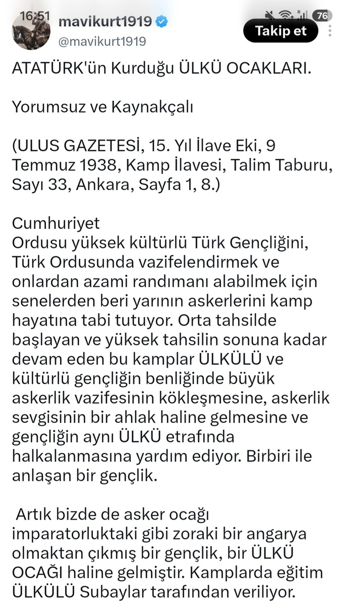 Atatürkün kurduğu Ülkü Ocakları, günümüzde de devam ediyor mu?