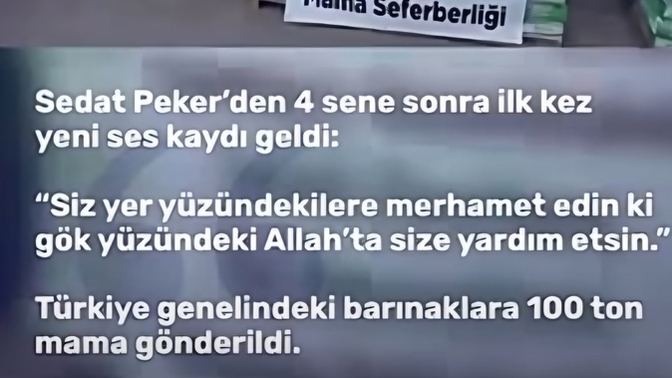 Sedat Peker’den barınaklara 100 tonluk mama desteği. Peki siz Sedat Peker'i nasıl bilirsiniz?