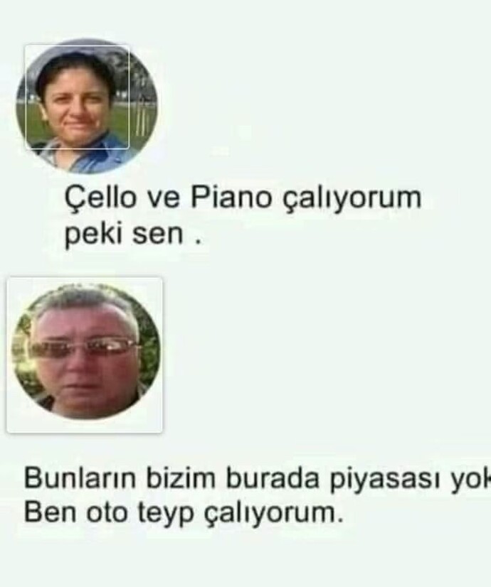 Peki siz ne çalıyor sunuz?