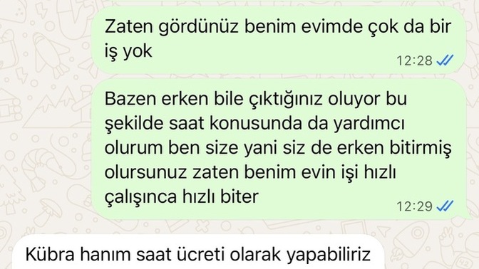 Temizlikçiyle ücret pazarlığında kim haklı: benim tavrım mı, onun tepkisi mi?