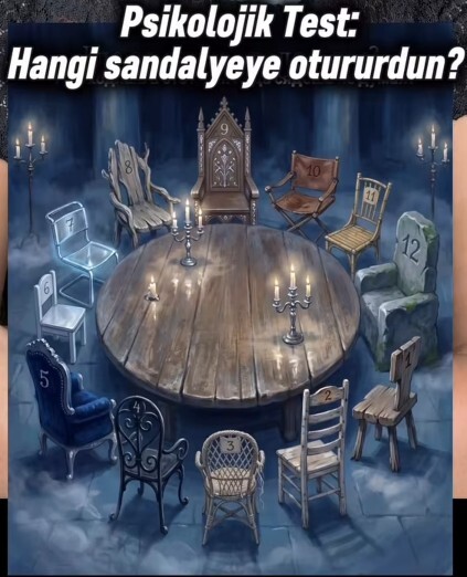 Psikolojik analiz yapıyorum hangi sandalye de otururdunuz?
