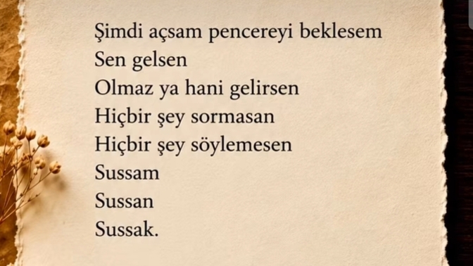 Var mı sizi anlatan bir dörtlük? Okuduğunuz an "işte tam olarak bu" dediğiniz?