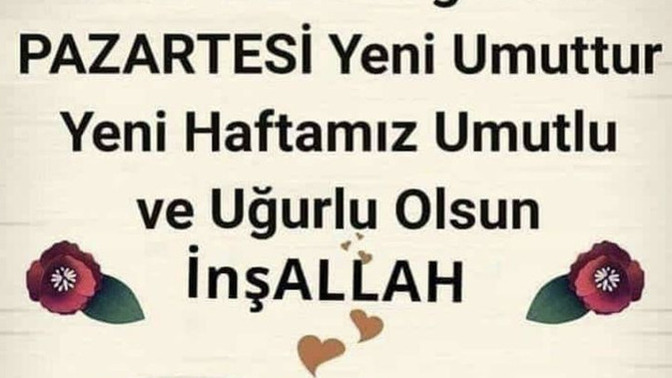 Günaydın pazartesi nedir sizin için acaba?
