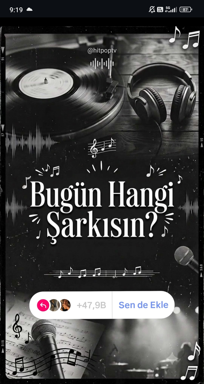 Bugün hangi şarkısınız ?