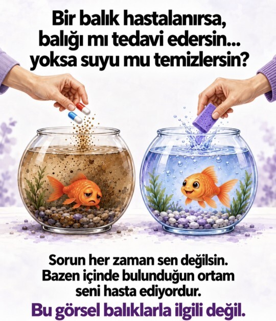 Bir balık hastalanırsa balığımı tedavi edersiniz yoksa suyumu temizlersiniz?